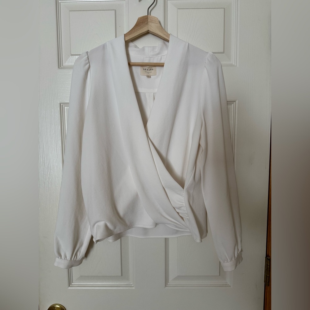 Sezane Abelia blouse in ecru